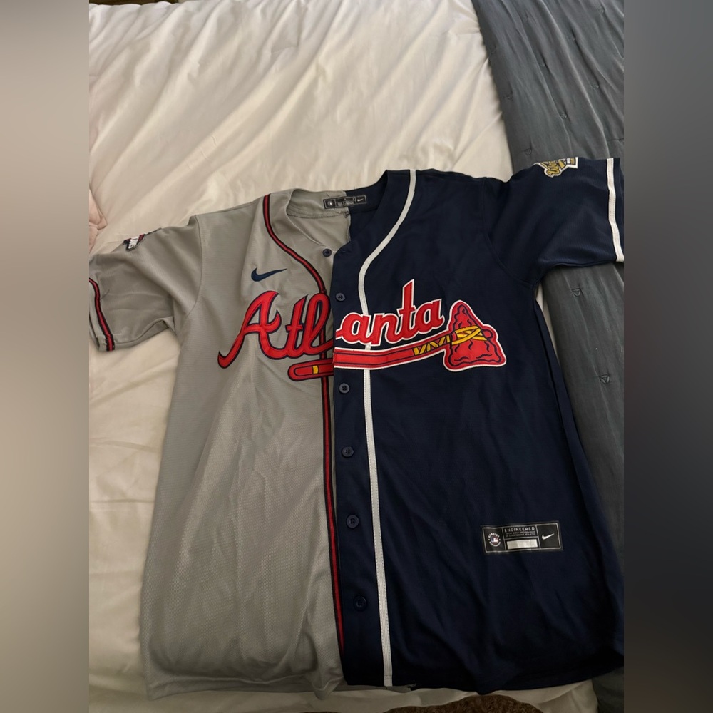 Custom split Nike Atlanta Braves 2021 World Series Greg Maddux jersey Size large